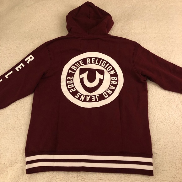 TRUE RELIGION Mens Active Seal Sweatsuit Burgundy - Picture 3 of 8